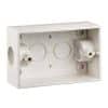 Clipsal 238/25WE White Electric PVC 1 Gang Rectangle Mounting Box, 115mm W x 74mm L