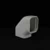 Air Additions EB80 Flat Duct Bend, 80mm, 90 deg