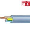 1.53CODBK 250/440V V-90 PVC Insulated Ordinary Duty Industrial Flexile Cable, 3 Core, 1.5 sq-mm x 100m, Black