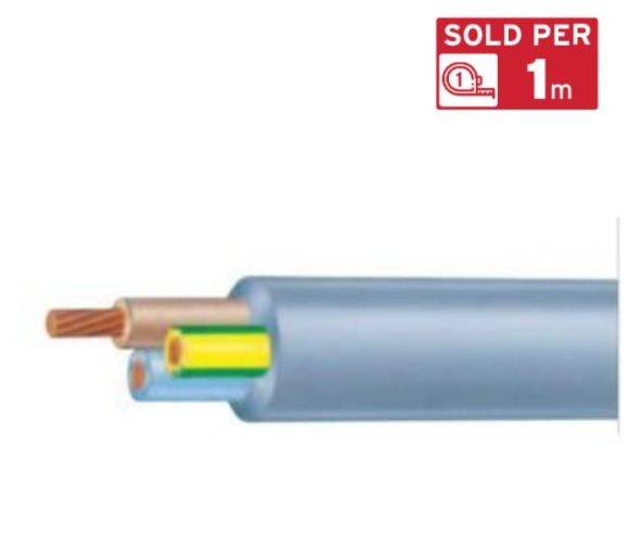 1.53CODBK 250/440V V-90 PVC Insulated Ordinary Duty Industrial Flexile Cable, 3 Core, 1.5 sq-mm x 100m, Black