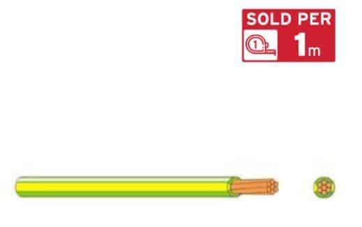 10BWECC500 0.6/1.0kV V-90 PVC Insulated Earth Building Wire, 1 Core, 10 sq-mm x 500m