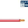 6BWRD 0.6/1.0kV V-90 PVC Insulated Building Wire, 1 Core, 6 sq-mm x 100m, Red