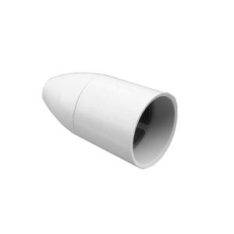 Clipsal 501WE 3 Piece Cord Grip BC Lamp Holder, White Electric