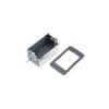 Clipsal 157/1F 157 Series Rectangular Fire Rated Wall Box, 1 Gang, 95mm L x 84mm W x 50mm D, Electro Galvanized Steel, Grey