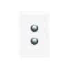 Clipsal 4062PBLPW Pure White PVC 2 Gang LED Push Button Switch, 250V, 20A