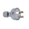Clipsal 439STR Transparent Plastic 3 Pin Plug Top, 250V, 10A