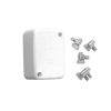 Clipsal 554J4WE 554-Series PVC Rectangular Junction Box With Screwed Lid, 1 Earth And 3 Active Connector, 86mm H x 45mm W x 58mm D, White