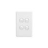 Clipsal C2034VAWE Classic C2000-Series 4 Gang Rocker Switch, 250VAC, 10A, White Electric