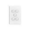 Clipsal C2035VAWE Classic C2000-Series 5 Gang Rocker Switch, 250VAC, 10A, White Electric