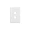 Clipsal Classic C2000 Series C2032VHWE 2 Gang Switch Grid Plate and Cover, 116mm L x 76mm W, White Electric