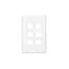 Clipsal Classic C2000 Series C2036VHWE 6 Gang Switch Grid Plate and Cover, White Electric