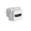 Clipsal Iconic HDMI Adaptor, Straight, Translucent, Set of 10, 40HDMIS-TN