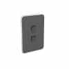 Clipsal Iconic Switch Plate Skin, 2 Gang, Horizontal/Vertical Mount, Clip-On, Anthracite, 3042C-AN