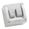 Clipsal WS226/2RG Slide Switch, 2G, 250V, 16A, 1/2Way, Weather Protected, IP66, Surface Mount, Resistant Grey
