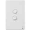 Legrand ED770/2IPWE 2 Gang Dedicated Plate Switch, White, 16A, 230-240VAC