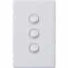 Legrand ED770/3WE 3 Gang Dedicated Plate Switch, White, 16A, 230-240VAC