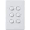 Legrand ED770/6WE 6 Gang Dedicated Plate Switch, White, 16A, 230-240VAC