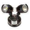 DOUBLE SPOTLIGHT WITH SENSOR BLACK BODY