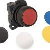 NHP D7PPBNCUHS D7 Universal Hangsell Pushbutton 22.5mm, Plastic, Flush, 1NC, Multi-Coloured Caps