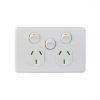 Power Point Switched 2 Gang 10A 250V