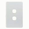 Switch Plate Vertical 2 Gang (Less Mech)
