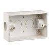 Clipsal 238/25WE White Electric PVC 1 Gang Rectangle Mounting Box, 115mm W x 74mm L