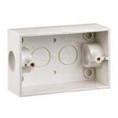 Clipsal 238/25WE White Electric PVC 1 Gang Rectangle Mounting Box, 115mm W x 74mm L