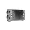 Clipsal 157/1P 157 Series Rectangular Standard Pattern Wall Box, 1 Gang, 97mm L x 57mm W x 45mm D, Plastic, Grey