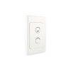 Clipsal 2000 Series 2031VHBK 1 Gang Flush Surround and Grid Plate, 116mm L x 76mm W, Black