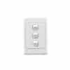 Clipsal 2033VAWE 2000-Series 1 Pole 3 Gang Rocker Switch, 250VAC, 10A, White Electric