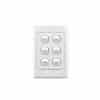 Clipsal 2036VAWE 2000-Series 1 Pole 6 Gang Rocker Switch, 250VAC, 10A, White Electric