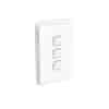 Clipsal 3043V44-VW Iconic Switch Vertical 3 Gang 1/2w 10ax 250v Ip44