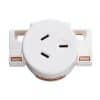 Clipsal 413QCWE 1 Pole 3 Pin Outlet Socket, 250VAC, 10A, White Electric