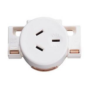 Clipsal 413QCWE 1 Pole 3 Pin Outlet Socket, 250VAC, 10A, White Electric