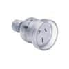 Clipsal 438S15TR 1 Gang Standard 3 Pin Flexible Cord Extension Socket, 250V, Transparent