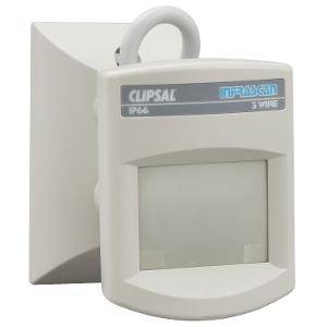 Clipsal 750WPRGY Infrascan Passive Infrared Motion Sensor, 18m Radius Range, 3 Wire, 200-265VAC, 110 deg Angle, Grey