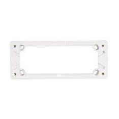 Clipsal C2015D4MBWE White Electric Plastic 4 Gang Rectangle Mounting Block, 198mm W x 79mm L
