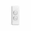 Clipsal C2032AWE Classic C2000-Series 1 Pole 2 Gang Rocker Switch, 250VAC, 10A, White Electric