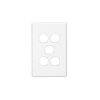 Clipsal Classic C2000 Series C2035VHWE 5 Gang Switch Grid Plate and Cover, White Electric