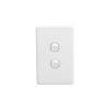 Clipsal Classic C2032V66WE 2 Gang 1 Pole Flush Switch, White Electric, 20A, 250VAC at 50Hz