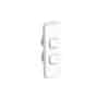 Clipsal Iconic Flush Switch, Vertical Mount, 2 Gang, 1-Way/2-Way, Architrave, LED, Vivid White, 3042AL-VW