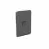 Clipsal Iconic Switch Plate Skin, 1 Gang, Horizontal/Vertical Mount, Clip-On, Anthracite, 3041C-AN