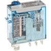 Finder 46.61-0074-12VDC General Purpose Relay, 12VDC, 16A, 1C/O, 5 Pin, Plug-In Mount, With Push Button, Flag Indicator, LED
