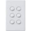 Legrand ED770/6WE 6 Gang Dedicated Plate Switch, White, 16A, 230-240VAC