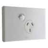 Legrand ED787/15WE Legrand E-Ded Series 3 Pin General Purpose Outlet Socket Switch With Safety Shutter, 230/240VAC, 15A, White