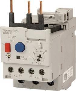 NHP CEP7ED1EB CEP7-E Standard Electronic Overload Relay, 5.4-27A, (3-Phase), 2.2...15kW, for use with CA7-9...23, Trip Class 10, Manual Reset