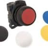 NHP D7PPBNCUHS D7 Universal Hangsell Pushbutton 22.5mm, Plastic, Flush, 1NC, Multi-Coloured Caps