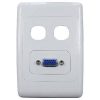 Plate a-class 2 gang w/2 plugs & db9f MAT05MM-WP57