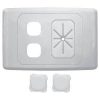 Plate a-class 2g w/2 plugs & cable port MAT05MM-WP62