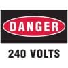 Danger 240v label 110x90mm 5pk MMS-DAN240